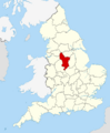 Derbyshire UK locator map 2010