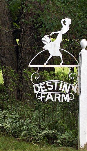 Entrance sign for Destiny Farm, Arkansas