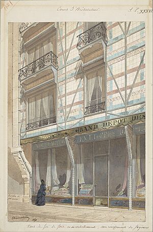 Eugène Viollet-le-Duc - Iron-frame house with glazed earthenware cladding - Google Art Project
