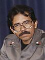 Felipe González comparece en rueda de prensa con el presidente de Nicaragua. Pool Moncloa. 26 de abril de 1989 (cropped)