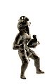 Figurine van Mercurius met drie falli in brons, 100 tot 250 NC, vindplaats- Tongeren, zuidwestgrafveld, Paspoel, 1880-1882, Romeinse Kassei-Linderstraat-Koninksemsteenweg, collectie Gallo-Romeins Museum Tongeren, GRM 2545