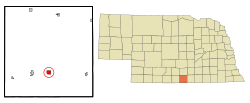 Location of Franklin, Nebraska