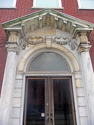 Front entrance detail, Amrita Club, Poughkeepsie, NY