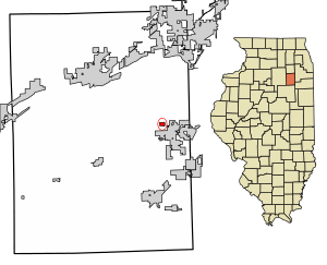 Location of Carbon Hill in Grundy County, Illinois.