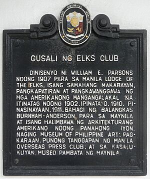 Gusali ng Elks Club historical marker