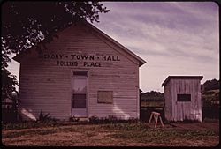 Hickory Township hall, 1973