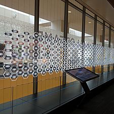 Interactive kiosk for inventor information - 1, National Inventors Hall of Fame - USPTO building in Alexandria, Virginia.jpg