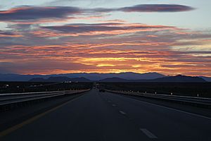 Interstate 15 westbound near Glendale, Nevada in Clark County, Nevada
