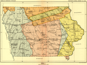 Iowa cessions map