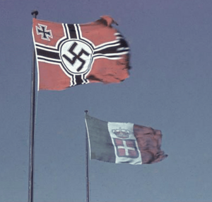 Italian and German flags - june 1943