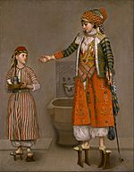 Jean-Etienne Liotard - A Lady in Turkish Dress and Her Servant - Google Art Project