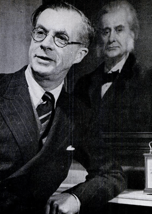 Julian Huxley with portrait