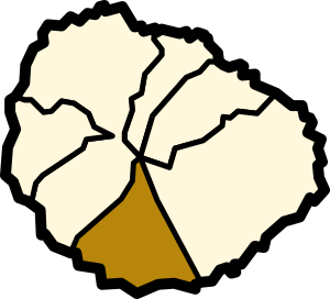 Location of Alajeró on La Gomera