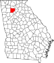 State map highlighting Cherokee County
