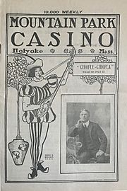 Mountain Park Casino playbill, (Holyoke, Massachusetts, July 21, 1902)