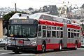 Muni 7201 on first day of service, August 2015