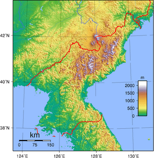 North Korea Topography