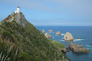 Nugget Point and lighthouse
