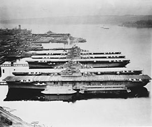 Puget Sound mothballed carriers 1948