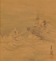 Rabbit's Triumph - climax of the Kachi-kachi Yama.markings of Ogata Gekko.detail - image for k-k y article.version 1.wittig collection - painting 22