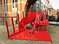 Red Between sculpture, University of Liverpool.jpg