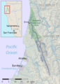 Redwood creek humboldt basin map