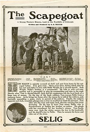 Release flier for THE SCAPEGOAT, 1912