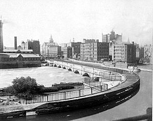Rochester erie canal aqueduct circa 1890