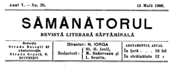 Samanatorul - Logo - 14 mai 1906