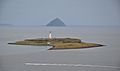 Scotland, Pladda Island and Ailsa Craig, seen from Isle of Arran