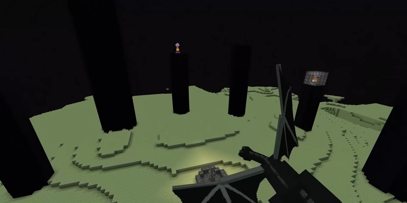 Screenshot from the Minecraft End