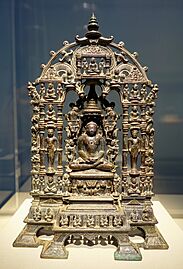Shrine of Parshvanatha, 1097 AD, Khajuraho, Madhya Pradesh, India, brass and copper alloy - Freer Gallery of Art - DSC04544