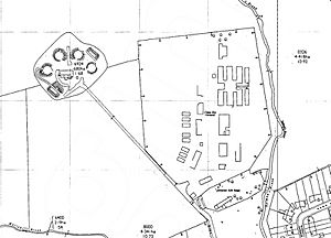 Slades Hill army camp map