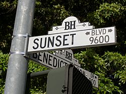 Sunset Blvd sign