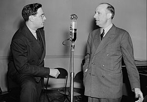 Ted Weems and William P. Gottlieb, WINX, Washington, D.C., ca. 1940 (Delia Potofsky Gottlieb 08961)