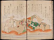 The Tales of Ise (Ise monogatari) (CBL J 1050.2, ff.11b-12a)