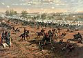 Thure de Thulstrup - L. Prang and Co. - Battle of Gettysburg - Restoration by Adam Cuerden (cropped)