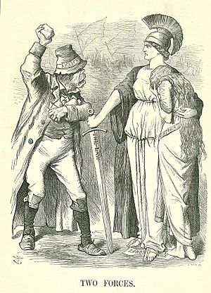 Two Forces - Punch, 29 October 1881