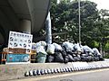 Umbrella Revolution - Harcourt Road recycling station
