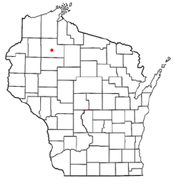 Location of Ojibwa, Wisconsin