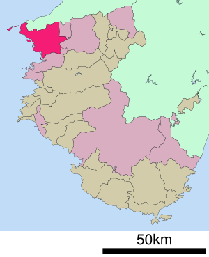 Location of Wakayama in Wakayama Prefecture