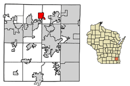 Location of Merton in Waukesha County, Wisconsin.
