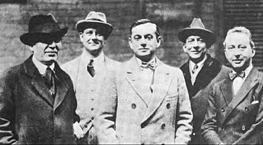 Wodehouse with Gest Comstock Bolton and Kern circa 1917