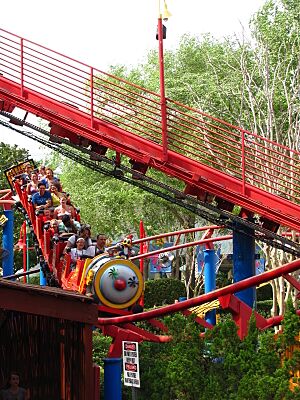 Woody Woodpeckers Nuthouse Coaster under lift hill