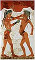 Young boxers fresco, Akrotiri, Greece