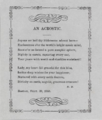1850 acrostic Dearborn