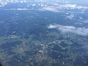 2016-07-31 15 03 40 View of Orange, Orange County, Virginia from a plane traveling from Washington Dulles International Airport to Atlanta Hartsfield International Airport