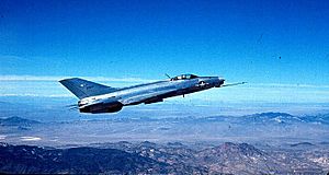 4477th Test and Evaluation Squadron MiG-21 in flight
