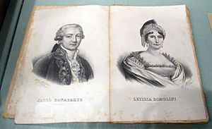 Accademia degli euteleti, int., documenti sulla famiglia buonaparte, carlo buonaparte e letizia ramolino