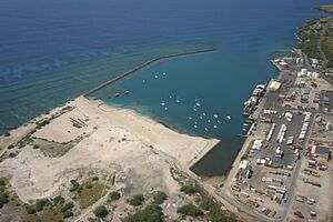 Aerial Kawaihae Harbor Big Island Hawaii